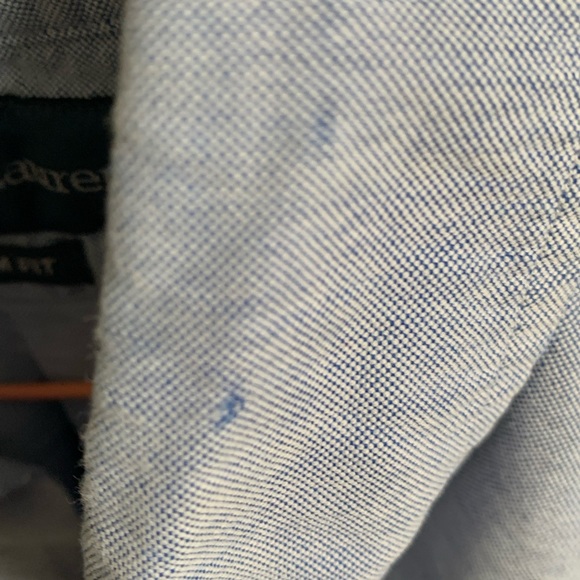 Solid Blue Ralph Lauren Button Down Long Sleeve Shirt - Picture 5 of 6